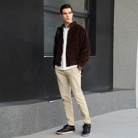 JOUSEN Men's A81q07ca-black Fashion Classic Retro Synthetic Casual Shoes Sneaker - Picture 3 of 7